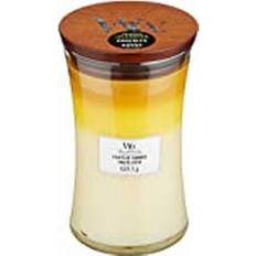 Beige Duftkerzen Woodwick Fruits of Summer Large Duftkerzen 609g