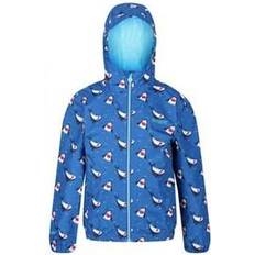 Regatta Kid's Ellison Printed Waterproof Jackets - Nautical Blue