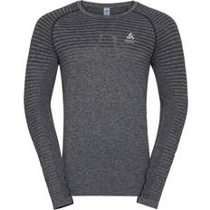 Grå - Herre - Løb Toppe svedundertøj Odlo Seamless Element Long-Sleeve Top Men - Grey Melange