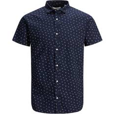 Jack & Jones All Over Printed Shirt - Blue/Navy Blazer