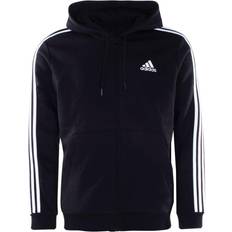 Adidas Herre Gensere adidas Essentials Fleece 3 Stripes Full Zip Hoodie Men - Black