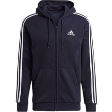 Adidas Men Sweaters Adidas Essentials Fleece 3 Stripes Full Zip Hoodie Men - Legend Ink