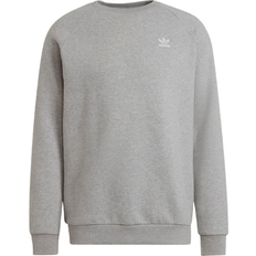 Adidas Felpa Girocollo Logo Piccolo Grigio Uomo - Grey