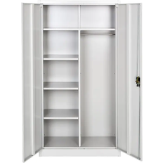 Gris Armoires tectake Filing Armoire 90x180cm