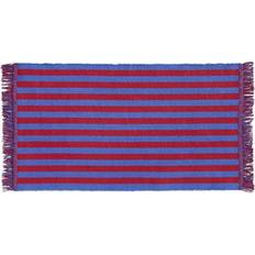 Frynser Dørmåtter Hay Stripes and Stripes Blå, Rød 52x95cm