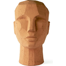 HKliving Abstract Terracotta Head Figurine 25cm