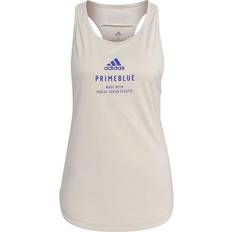 Beige - Hardlopen Mouwloze shirts Adidas Run For The Oceans Graphic Tank - Linen