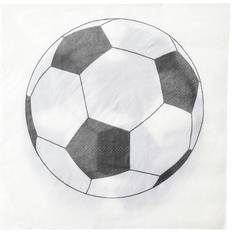 Paper Napkins Football Black/White 20-pack