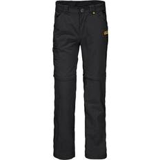 Hiking Outerwear Pants Children's Clothing Jack Wolfskin Kid's Safari Zip Off Pants - Black (1605871_6000_104)