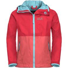 18-24M - Girls Shell Jackets Children's Clothing Jack Wolfskin Kid's Rainy Day - Tulip Red (1604815_2058)