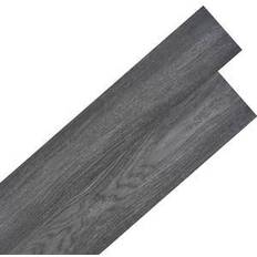 Bois Revêtements de Sol en Plastique vidaXL Planche de Plancher PVC Autoadhésif 2mm Noir et Blanc Revêtement de Sol