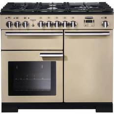 Rangemaster Professional Deluxe PDL100DFFCR/C 100cm Dual Fuel Black, Beige