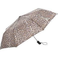 Umbrellas Trespass Maggiemay Automatic Compact Umbrella Leopard Print