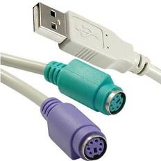MicroConnect USB A-2PS/2 M-F 0.3m