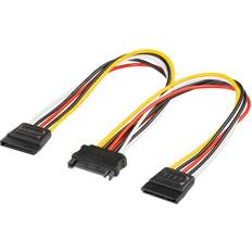 Sata power extension MicroConnect SATA-2SATA M-F 0.2m