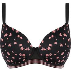 Freya Wild Demi Plunge Moulded Bra - Black Rose