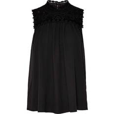 Only Lace Sleeveless Top - Black