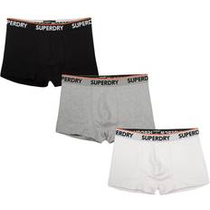 Superdry Boxsershorts tights Underbukser Superdry Organic Cotton Classic Trunk 3-pack - Black/Grey Marl/Optic