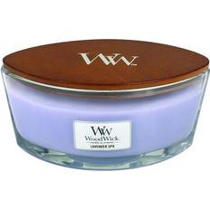 Lila Doftljus Woodwick Lavender Spa Ellipse Doftljus 453.6g