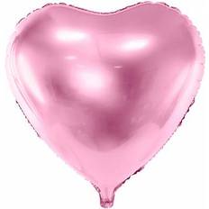 Ensfarvet Tekst- & Temaballoner PartyDeco Foil Ballons Heart Light Pink