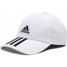 Blanc - Femme Casquettes Adidas Baseball 3-Stripes Twill Cap FQ5411 - White/Black