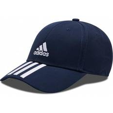 Blue - Tennis Accessories adidas Baseball 3-Stripes Twill Cap Unisex - Legend Ink/White