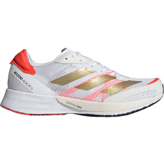 Barato Zapatillas de Running Adidas Adizero Adios 6 Tokyo Shoes - Cloud White/Gold Metallic/Solar Red Female