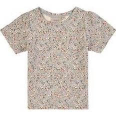 Wheat Milka T-shirt - Dusty Dove Flowers (0123d-186-9052)