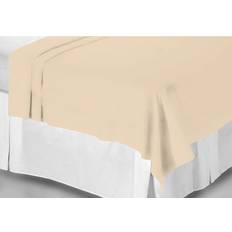 Egyptian Cotton Bed Sheets Belledorm 200 Thread Count Bed Sheet Beige (254x178cm)