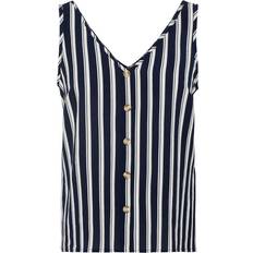 Vero Moda Button Sleeveless Top - Blue/Navy Blazer