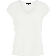 Vero Moda Camiseta De Manga Corta Con Cuello Pico Fill - Blanco