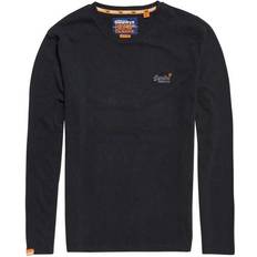 Superdry Organic Cotton with Embroidery from the Orange Vintage T-shirt- Black