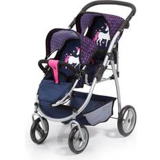 Einhörner Puppen & Puppenhäuser Bayer Twin Pram Navy