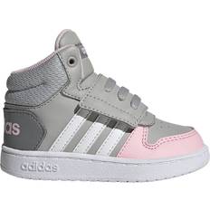 adidas Infant Hoops 2.0 Mid - Grey Two/Cloud White/Clear Pink