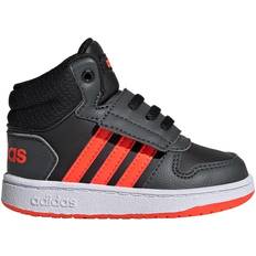 adidas Infant Hoops 2.0 Mid - Core Black/Solar Red/Grey Six