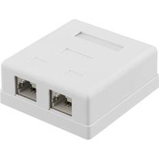 Deltaco Kabels Deltaco 2RJ45 FTP Cat6a F-F Adapter