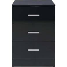 vidaXL Cabinets Black Bedside Table 35x38cm 2pcs