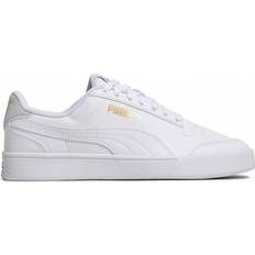 Cheap Trainers Puma Youth Shuffle Trainer - White/White/Gray/Gold