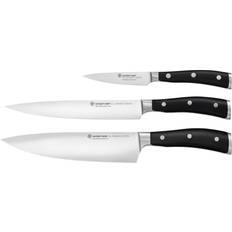 3 Knives Wüsthof Classic Ikon 1120360301 Carving Knife, Paring Knife, Cooks Knife