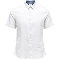 Linen Short Sleeved Shirt - White
