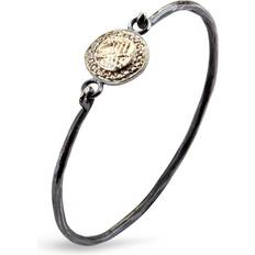 ByBirdie Freja Coin Pavé Bracelet - Gold/Silver/Diamonds