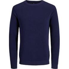 Jack & Jones Single Colored Knitted Sweater - Blue/Maritime Blue