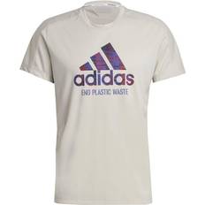 Beige - Herr - Löpning T-shirts adidas Run for the Oceans Graphic T-shirt Men - Aluminium