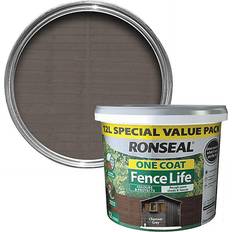 Ronseal One Coat Fence Life Wood Paint Charcoal Grey 12L