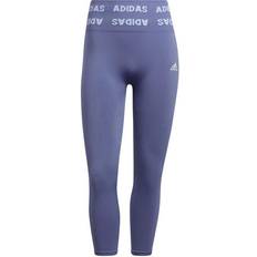 Dame - Lilla Tights Adidas Training Aeroknit 7/8 High Rise Tights - Orbit Violet