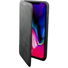 Ksix Funda con tapa para iphone x, iphone xs, semirrígida, standing, negro