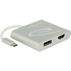 DeLock USB C-HDMI/DisplayPort M-F 0.1m