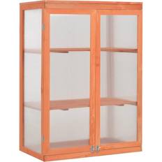 Serres Mini vidaXL Greenhouse 75x47x10cm Bois Polycarbonate