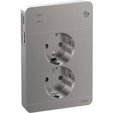 Vägguttag med 2 usb Schneider Electric Exxact 3050291 2-way