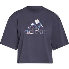 Adidas T-shirt You For You Cropped Logo - Bleu